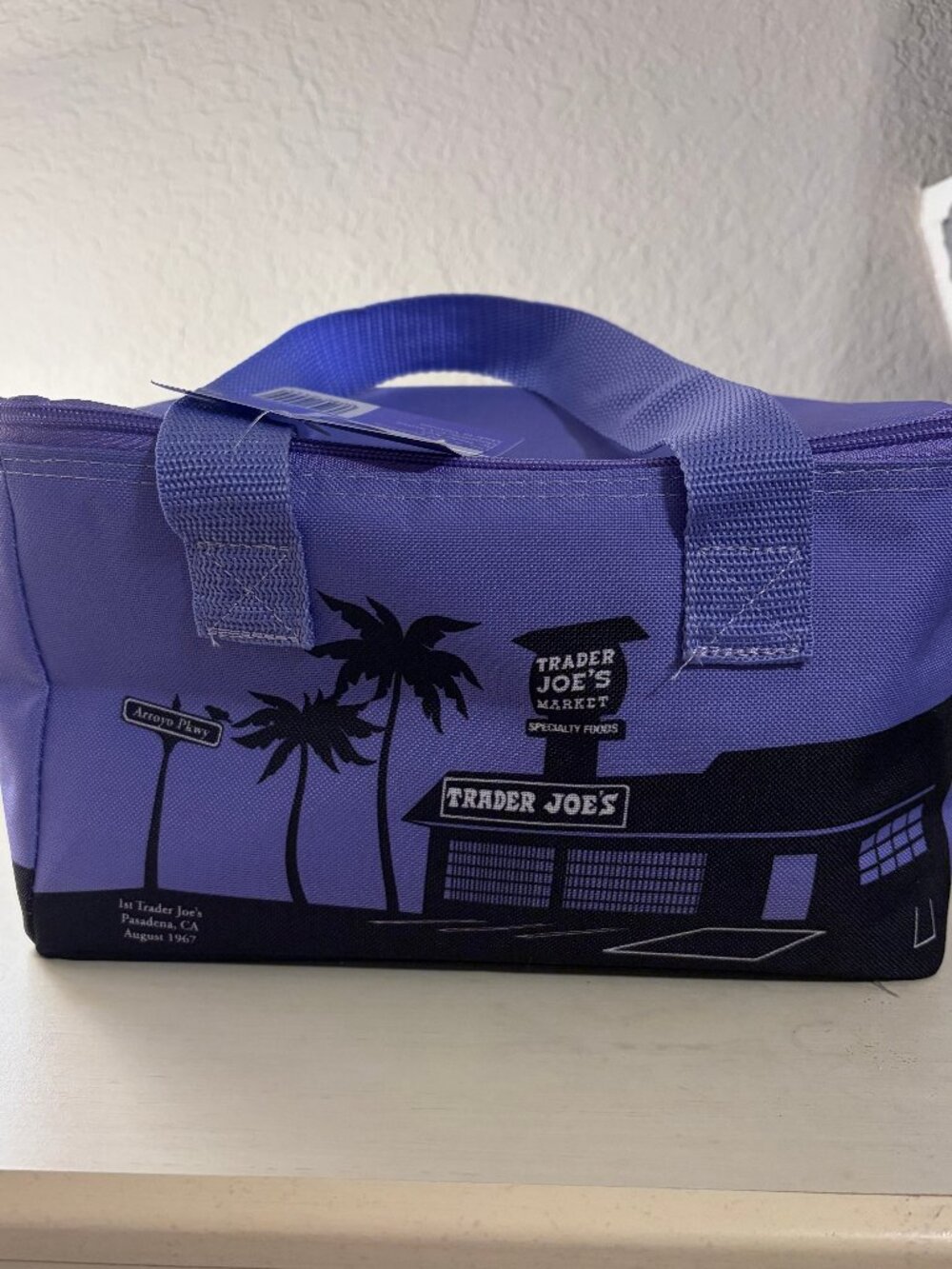 NWT Mini Trader Joe's Purple Lavender Insulated Cooler Lunch Box